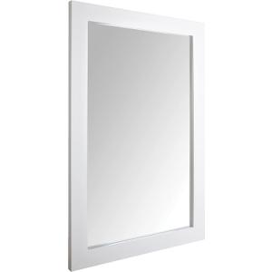 Amazon Basics Rectangular Wall Mount Mirror for Bedroom, Living Room, Entryway, Wide Trim, 24" x 36", White