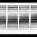 24" X 16 Steel Return Air Filter Grille for 1" Filter - Removable Face/Door - HVAC Duct Cover - Flat Stamped Face - White [Outer Dimensions: 26.5 X 17.75]