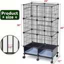 VISCOO Upgraded Encrypted 46-Inch Bird Cage, with Wooden Perches, Metal Parakeet Cage with Slide-Out Tray, Water Bottle&Feeder, Bird Cages for Parrot,Parakeets,Cockatiel,Lovebird,Small Mid-Sized Birds