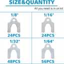 152 Pieces Auto Alignment Body Shims 1/16" 1/64" 1/32" 1/8" Car Alignment Shims Spacers Assortment Kit