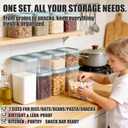 Airtight Food Storage Containers 5-Piece Set, BPA-Free Plastic Kitchen Canisters with Secure Snap Lock Lids for Cereal, Pasta, Snacks, Flour & Pantry Organization