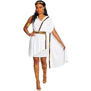 Morph Greek Goddess Costume Women - Womens Toga Costume, Greek Toga Costumes Womens, Goddess Halloween Costumes for Women L