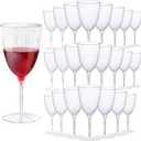 24pcs Plastic Champagne Flutes, 8oz Clear Disposable Wine Glasses, Reusable Plastic Cocktail Cups for Home Daily Life Party Birthday Wedding Toasting Drinking Champagne