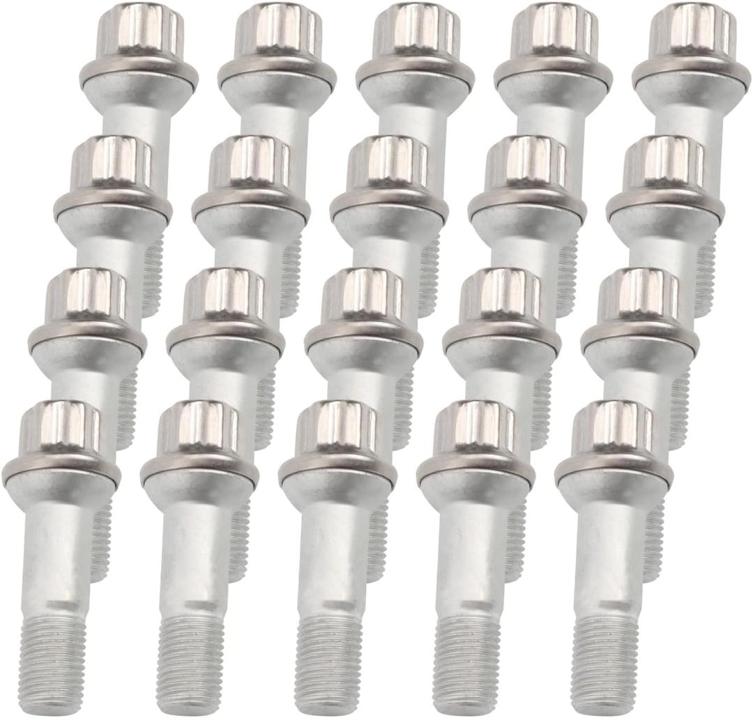 Set of 20, 0009905407 14mm x 1.5 Wheel Lug Bolt OE Factory Wheel Compatible with ML500 S550 CL63 ML350 GLK350 CL500 GL450
