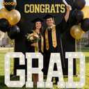 Pooqla Graduation Decorations 2026, 2.4FT Marquee Light Up Letters GRAD for Class of 2026 Decorations, Pre-cut Foam Board Party Decorations for Kindergarten Preschool High School College