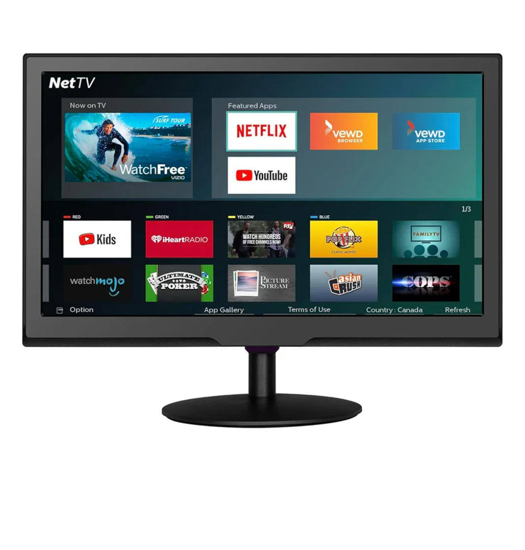 Jexiop 20inch Smart TV,Full HD 1080p LED Flat Screen with ATSC TV,with Built-in HDMI USB Suitable for Kitchen Kid's Room Basement or RV Camper