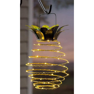 1 Pack Outdoor Solar Hanging Lantern Lights - 60LED Waterproof Solar Pineapple Light Outdoor for Garden,Yard Porch Lawn Backyard Landscape Pathway Patio Outside Gardening