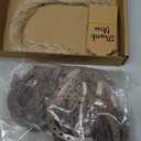 AerWo 20+pcs Good Lucky Horse Shoes with Kraft Tag, Metal Mini Craft Horseshoes Decorations for Rustic Vintage Wedding Party Decor Western Party Decorations