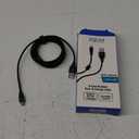6 Foot Braided Nylon Micro Black Chrome USB Charge/Sync Cable