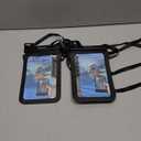 Niveaya Double Space Waterproof Phone Pouch (2-Pack) - IPX8 Phone Case Dry Bag for Beach, Kayak, Cruise Travel Essentials - Compatible with iPhone 17/16/15/14 Pro Max Galaxy S25/S24 Ultra (up to 8.3") (Black+ Black)