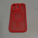 TOCOL for Phone 14 Pro Case, Compatible with Magsafe Charger, Full Camera Protection, Drop Protection, Translucent Matte Phone Case for iPhone 16 Pro 6.1 inch (Red)