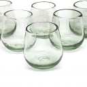 Clear 6 oz Roly Poly Glasses (set of 6), Recycled Glass, Lead-free, Toxin-Free (6 oz Roly Poly)