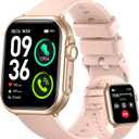 Health & Fitness Trackers for Women Men: 30 Day Battery Life Activity Tracker with Answer/Make Call Blood Pressure SpO2 Sleep Heart Rate Monitor 120+ Sports 5ATM Smart Watch for iPhone Android Reloj (Pink)