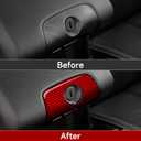 Car Inner Door Handle Sticker Carbon Fiber Decal Interior Trim Cover for Jeep Wrangler 2011 2012 2013 2014 2015 2016 2017 Accessories (Red)