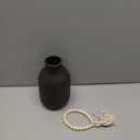 JOHOUSE Black Ceramic Vase, Small Flower Vase for Pampas Grass, Home, Living Room, Dining Table, Farmhouse, Office Decor, Bedroom, Table, Kitchen Shelf, Minimalist Modern Home Decoration