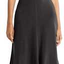 Maggy London Women's Dresses Women's V-Neck Flutter Sleeve Midi Dress with Ruched Bodice and A-Line Skirt - Elegant Wedding Guest Cocktail Dresses, Black, 0