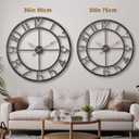 36 Inch Extra Oversized Large Giant Modern Decorative Wall Clock,Vintage Industrial Farmhouse Black Metal Big Arabic Numerals Large Clocks for Living Room Decor,Entrance Fireplace,Dining Room