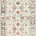 Washable 2x6 Area Rugs Non Slip 2x6 Rug Floor Carpet Distressed Printed Area Rug Soft Area Rug for Living Room Bedroom Dinning Room Kitchen Indoor (Orange, 2x6)