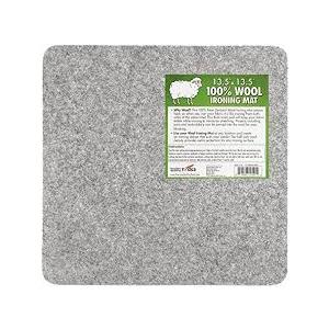 Precision Quilting Tools 13,5" x 13,5" Wool Ironing Mat for Quilting - 100% New Zealand Wool Pressing Pad, Ironing Station Which Retains Heat - Great for Quilting and Sewing Notions