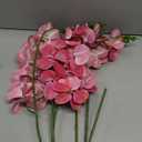 Orchids Artificial Flowers 34" Artificial Orchids Faux Orchid Stems Latex 3PCS Fake Orchids for Home Bridal Shower Party Wedding Decoration (Hot Pink)
