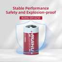 8 Pack ER14250 LS14250 3.6V Lithium Battery, 1/2AA Size 1200mAh Lithium Thionyl Chloride Battery(Li-SOCl2) CE/ROHS/UN38.3 Certified, Non-Rechargeable(ER14250-8 Count/T Type)