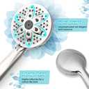 6-Setting Shower Head with Handheld, JDO High Pressure Hand held Shower Head, 4.7 Inch Chrome Detachable Showerhead Set with 59 Inch Stainless Steel Hose and Adjustable Showerhead Holder