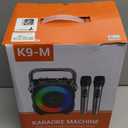 Karaoke Machine, Portable Bluetooth Speaker with 2 Wireless Microphones for Adults & Kids with Lights, Karaoke Microphone with PA System Supports USB/TF/REC/FM/AUX for Home Party Home System Packages