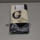 TOPDesign Personalized Initial Canvas Beach Bag, Monogrammed Gift Tote Bag for Women (Black & White)