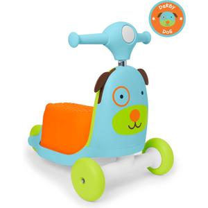 Skip Hop 3-in-1 Baby Activity Push Walker & Ride On Scooter Toy, Dog