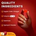 2 x Apple Cider Vinegar Gummies - with Vitamin B12 - Non-GMO - Gluten-Free - Apple Flavor Gummies for Adults 60 Count