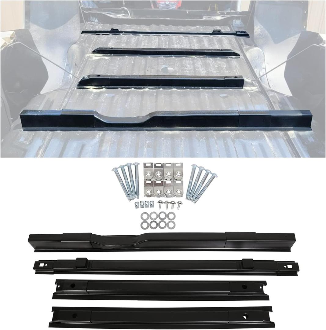 ECOTRIC Short Bed Crossmember Kit Compatible with 1999-2018 Ford F-250 F-350 F-450 Super Duty 6.75 FT Bed Replacement for BC3Z9911215B F81Z9911215BA Bed Rails