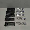 BLS BLUES Reading Glasses Men, Stylish Metal Eyeglasses, Blue Light Readers for Men, Computer Eye Glasses, Cheaters, +1.25