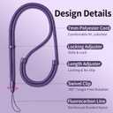 saxsion Adjustable Phone Lanyard with Fishing Line Core, 360° Swivel Crossbody & Neck Strap for Camera, walkie talkie