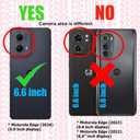 Zase for Motorola Edge (2024) Liquid Glitter Sparkly Bling Cute Clear Phone Case Design for Moto Edge 5G (2024) Floating 3D Butterflies Waterfall Quicksand w/Phone Ring Holder (Gradient Pink Aqua)