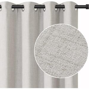 INOVADAY 100% Black Out Curtains 84 Inch Long 2 Panels Set, Grommet Linen Blackout Curtains for Bedroom, Thermal Insulated Room Darkening Drapes for Living Room, W50 x L84, Beige