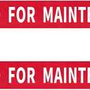 Nuanchu 2 Pack Closed for Maintenance Sign with Magnetic Ends, Maintenance Work in Progress Warning Sign, Nylon Door Barricade Barrier for Restroom, 42 x 3.5 Inch (Red)