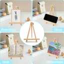 10PCS 9 Inch Wood Easels, Tripod, Painting Party Easel, Kids Student Tabletop Easels for Painting, Easel Stand for Painting Canvases, Portable Canvas Photo Picture Sign Holder.