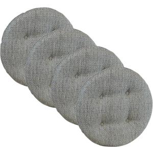 Klear Vu Omega Gripper Non-Slip Tufted Round Barstool Cushion for Dining Rooms, Cafes, Bars and Restaurants, 14 
Natural
, 4 Pack