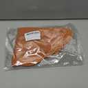 Cotton Linen Oval Placemats Set of 4, HADEEONG Table Mats Cloth Placemats, Washable Wrinkle Resistance, Scalloped & Embroidered Fabric Placemats, 17.71 x 13.77inch (Orange, 4)