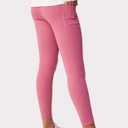 Girls Leggings with 2 Pockets Soft Stretchy Athletic Leggings for Girls Dance Workout Running Yoga Activewear (10-12 Years, Red)