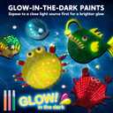 Klever Kits 12 Glow in The Dark Sea Shell Painting Kit-Arts & Crafts for Boys and Girls Ages 6-12, Art Supplies, Kids Craft Paint Kits, Creative Art Toys for Birthday Party Gift, Small