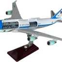 New B747 Model Airplane Kit with Openable Doors and LED Lights 18.1 Inches