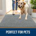 OLANLY Dog Door Mat for Muddy Paws 30x20, Ultra Absorbent Chenille Mud Doormat, Non-Slip Washable and Dirt Trapping Doormat for Indoor Entryway, Quick-Dry Indoor Pet Bed Mats for Dogs, Grey