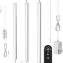 Remote Control Under Cabinet Led Light Plug in, Dimmable Daylight White 4500K, 3 Pack 12 inch Linkable Under Counter Lights for Kitchen Upgrade ETL Listed Plug 24V, UNO-LK 4500K