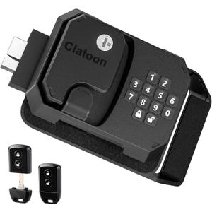 Clatoon RV Keyless Entry Door Lock Replacement with Keypad and Remote, Full Metal Camper Door Lock Upgraded Lock Core for RV Accessories, Travel Trailer, Lock Hole 3.75" X 2.75" X 1.5"