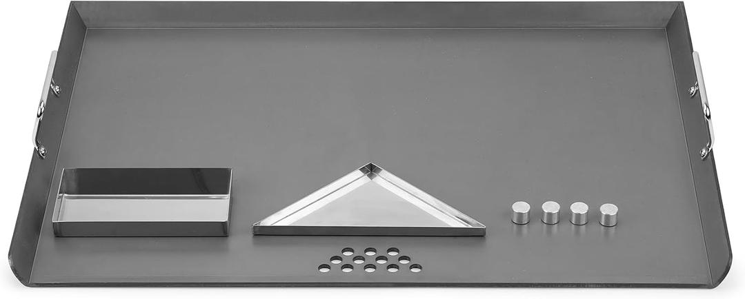 Stanbroil Flat Top Griddle for Standard 30" Ranges with Gas/Radiant Glass Ceramic/Electric Coil Cooktops, Includes 2 Drip Trays and 4 Spacers