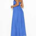 PRETTYGARDEN Womens Spaghetti Strap Maxi Dresses 2026 Summer Casual Sleeveless Smocked Boho A Line Long Flowy Beach Sundress(Blue,XX-Large)