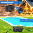 Hrensaw Small Weatherproof Electrical Connection Box(Inner 5.5 x 3 x 2.2inch),Outdoor Electrical Box,Waterproof Extension Cord Covers for Plug, Extension Cables, Holiday Lights,Black