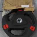 Fitvids 2-Inch Olympic Cast Iron Weight Plate for Strength Training & Weightlifting, Multiple Sizes