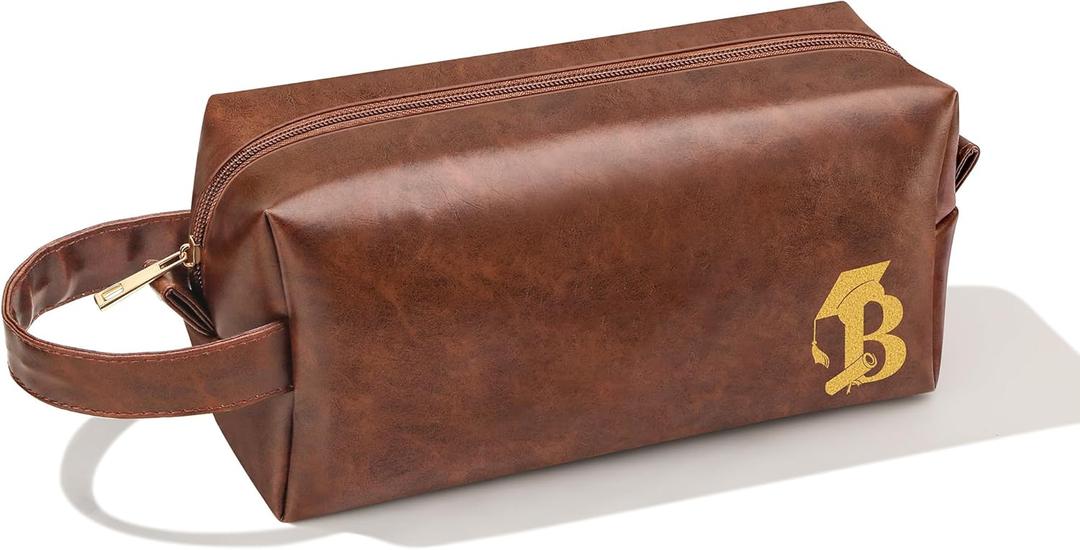 JoycuFF Graduation Gifts for Him 2025, Graduation Gift for Son Grandson Brother Boyfriend Initial B Mens Toiletry Travel Bag